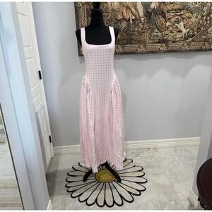 Source Unknown Pink Gingham Maxi Dress